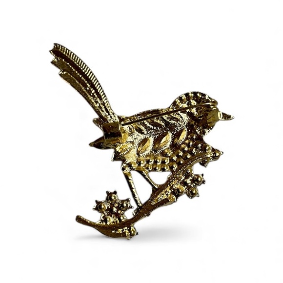 Rhinestone Bird Brooch - Picture 3 of 3